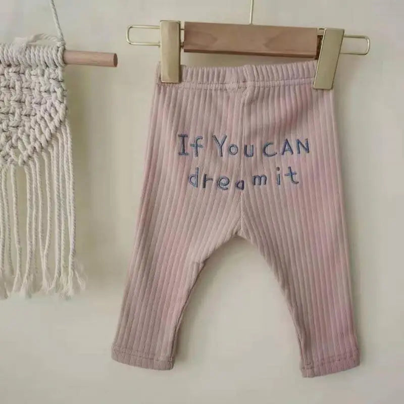 BABY HOUSE - Leggings pour bébés Pantalons pour enfants Bébé Lettre Imprimé Broderie Bas Enfant en bas âge Fille Leggings Garçon Vêtements Pour Enfants  Printemps Nouveau