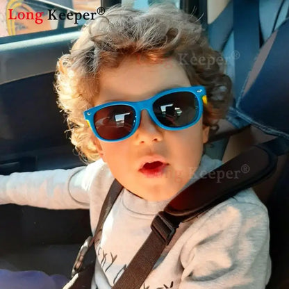 BABY HOUSE - LongKeeper TR90 enfants lunettes de soleil polarisées garçons filles bébé infantile lunettes de soleil Silicone sécurité UV400 lunettes enfant nuances Gafas