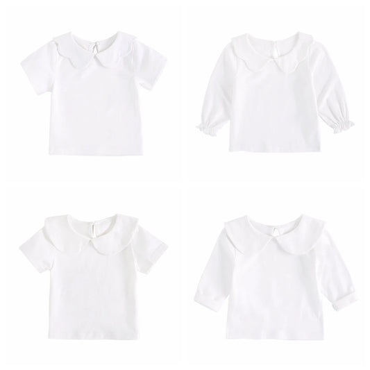 BABY HOUSE - Sanlutoz princesse bébé filles hauts coton bébé fille vêtements mignon nouveau-né bébé T-shirt blanc mode