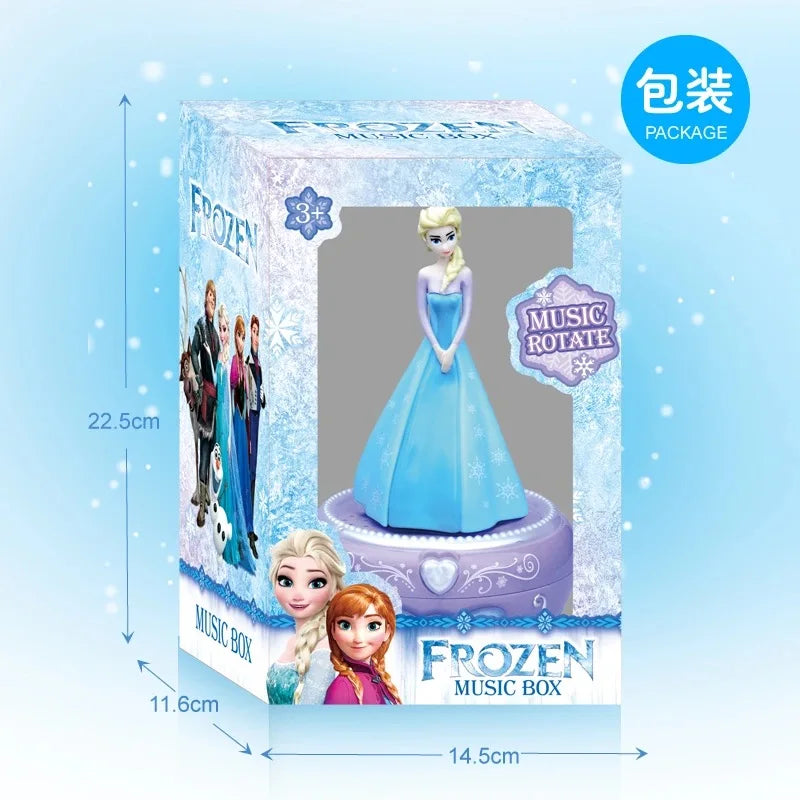 BABY HOUSE - Disney Frozen princesse elsa boîte à musique avec boîte-cadeau princesse mignon jouet figuresjouet fille d’anniversaire jouet