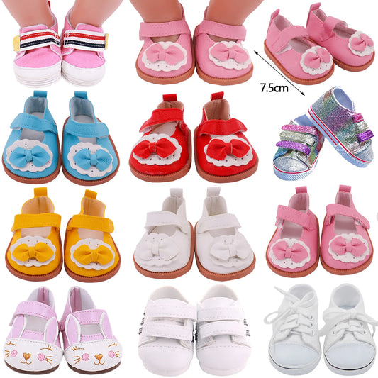 BABY HOUSE - Vêtements de poupée de 7Cm, chaussures en toile à paillettes pour filles américaines de 18 pouces et bébé de 43Cm, jouet de poupée nouveau-né, 1/3 BJD Blythe