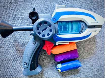BABY HOUSE - 22cm Bleu Orange bleu Génération 1 Slugterra Pistolet Jouet avec 3 Balles Garçon Pistolet Pistolet