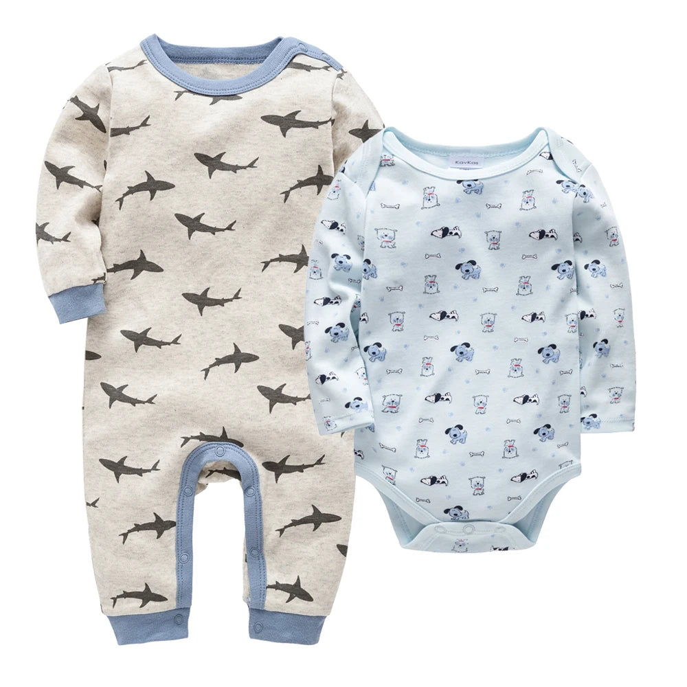 BABY HOUSE - Pyjama en coton, manches longues, pour filles et garçons, 2 pièces, 3 à 12 mois.