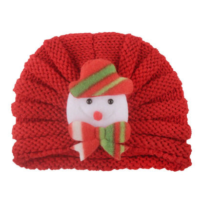 BABY HOUSE - Bonnet de bébé d’hiver tricoté pour les filles Bonnet rouge Enfant Bonnet bébé Turban chapeaux nouveau-né Noël cadeau bébé casquette pour les accessoires pour garçons
