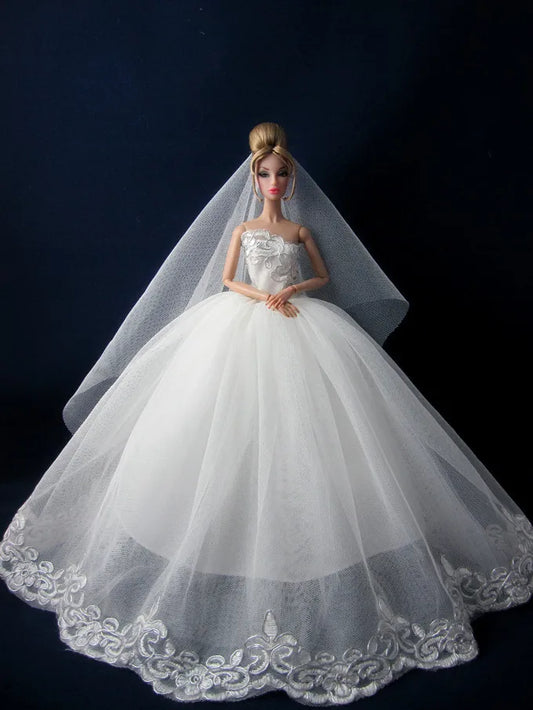 BABY HOUSE - étui authentique pour vêtements de poupée Barbie, nouveaux vêtements authentiques, accessoires de mode, robe de mariée de rêve, robe de princesse