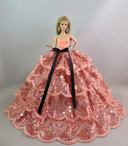 BABY HOUSE - étui authentique pour vêtements de poupée Barbie, nouveaux vêtements authentiques, accessoires de mode, robe de mariée de rêve, robe de princesse