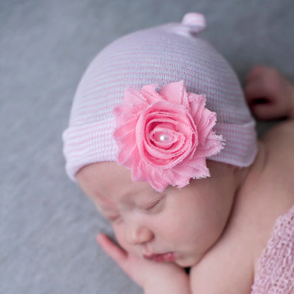 BABY HOUSE - Chapeau d'hôpital à fleurs , pour filles et garçons, nouveau-né.