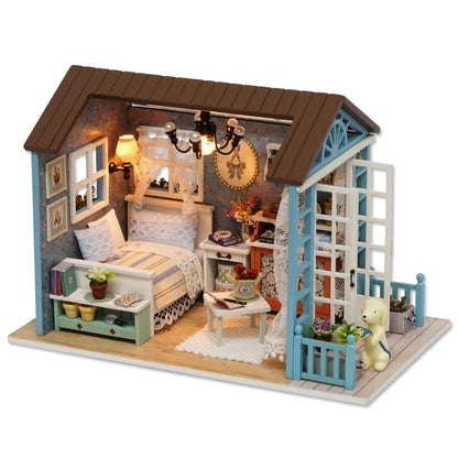 BABY HOUSE - Maison De Poupée DIY Miniature Maison De Poupée Jouet Meubles CasaDolls Maisons Jouets Pour Enfants Cadeaux D'anniversaireZ007