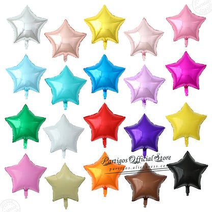 BABY HOUSE - Ballons d'aluminium à hélium en forme d'étoile, décorations pour mariage, anniversaire, fête, 18 pouces, 10 pièces