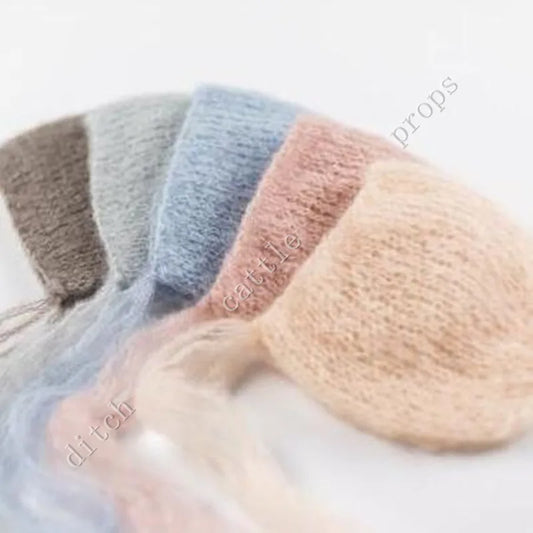 BABY HOUSE - Bonnet tricoté à la main, accessoires de photographie pour bébé, filles et garçons.