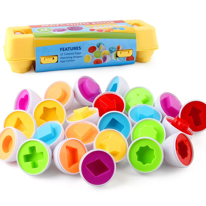 BABY HOUSE - Jouets Montessori pour bébés, jeux de Puzzle d'œufs, jouets pour enfants, œufs de couleur assortie, jouets éducatifs pour enfants de 0 à 3 ans, garçons et filles
