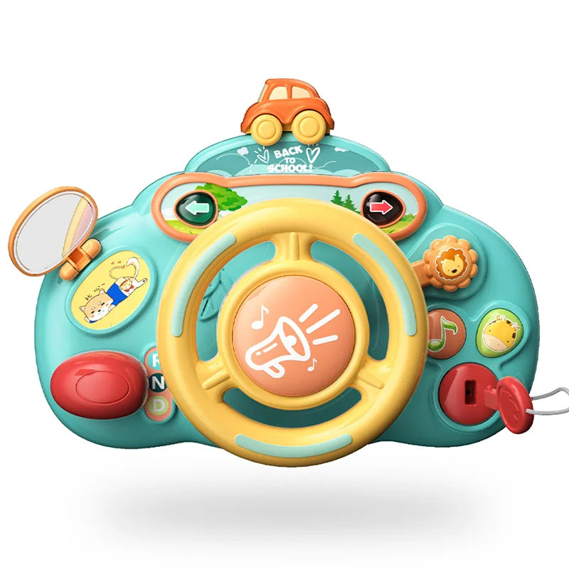 BABY HOUSE - Jouet de volant pour enfants, simulation de conduite, siège arrière de voiture, jouet pour bébé