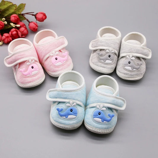 BABY HOUSE - Chaussures bébé enfant en bas âge motif de dessin animé chaussures en coton décontractées anti-dérapant semelle souple chaussures de marche nouveau-né infantile mignon premiers marcheurs