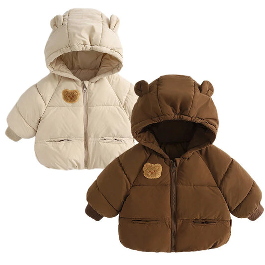BABY HOUSE - Veste en coton à capuches, manteau d’hiver, pour filles et garçons, 1 à 4 ans.