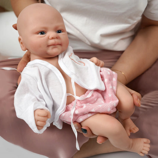BABY HOUSE - Poupées réalistes doux corps entier, en silicone, fille Reborn, garçon Coco,14 pouces.
