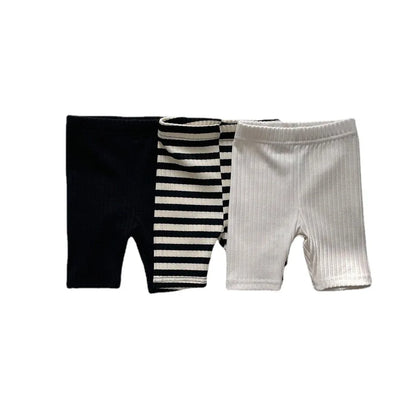 BABY HOUSE - Shorts d'été solides en coton pour filles, Leggings rayés, pantalons extensibles pour bébés, vêtements pour enfants en bas âge, nouvelle collection