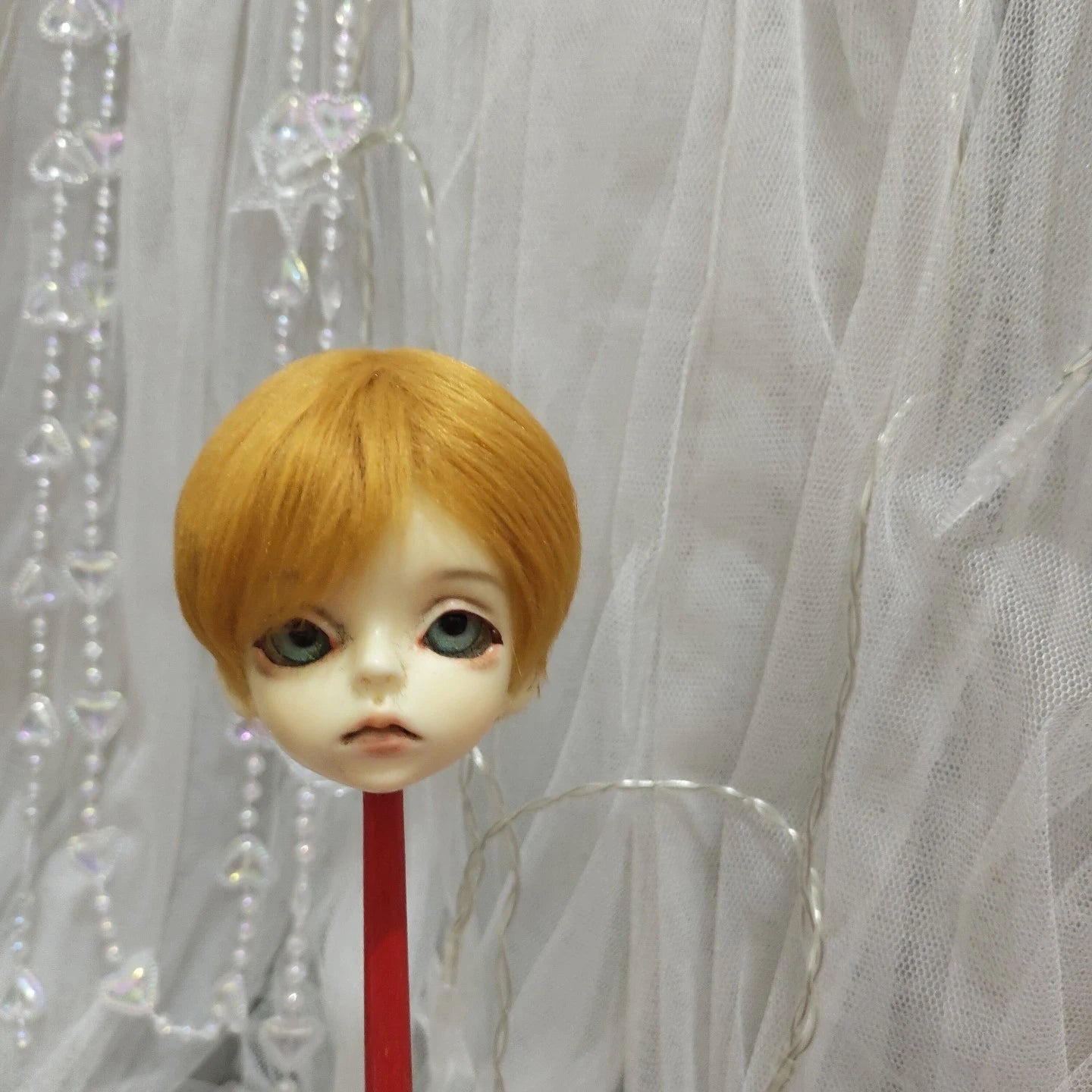 BABY HOUSE - Perruque de poupée colorée pour poupée princesse OB11, faux cheveux, peut être personnalisée, 1/8 1/6 1/4 1/3 1/12 BJD