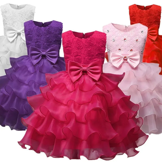 BABY HOUSE - Robes à fleurs, tenue de soirée, mariage, anniversaire, pour filles, 9 couleurs.