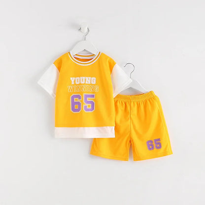 BABY HOUSE - Nouvelles tenues de Sport, ensembles de vêtements pour bébés, vêtements de Sport pour enfants, survêtement décontracté, T-shirt à manches courtes + Short, tenue pour enfants