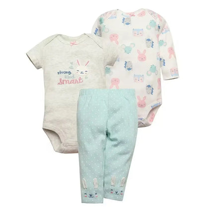 BABY HOUSE - Ensemble de vêtements pour bébés garçons et filles,  coton, body pour bébé, pantalon d'été en carton, vêtements pour nouveau-né, vêtements pour nourrissons, 100%