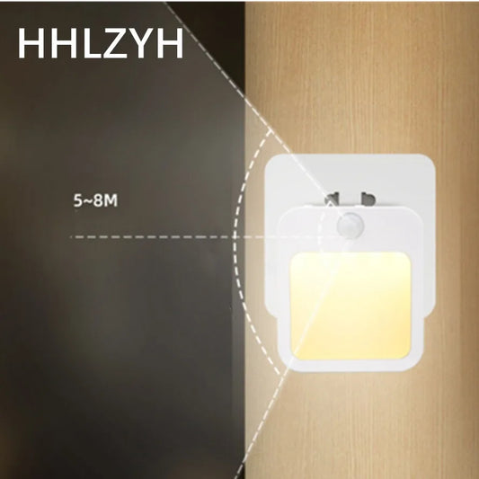 BABY HOUSE - Veilleuse LED avec capteur de mouvement EU Plug In Lumière d’armoire à intensité variable pour lampe de nuit sans fil de couloir de chambre à coucher de chevet de bébé