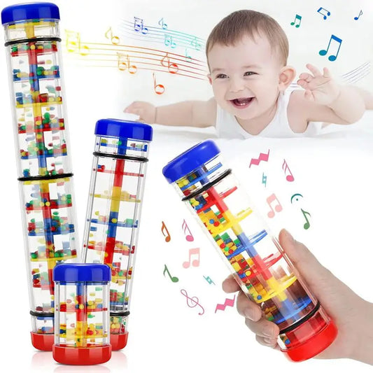 BABY HOUSE - Jouets pour bébé 6 12 mois développement sensoriel bâton de pluie Shaker hochet Rainmaker bébé jouet Rainstick Instrument de musique pour bébés