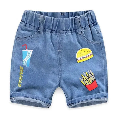 BABY HOUSE - Short en jean pour garçons, pantalon à cinq points, vêtements pour enfants, nouvelle collection été .