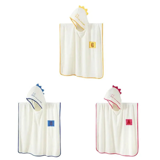 Baby Bathrobe Hooded Towel Bath Towel for Boys Girls Age 0-5Year Breathable Comfort Quick Dry High Absorbent Solid Color