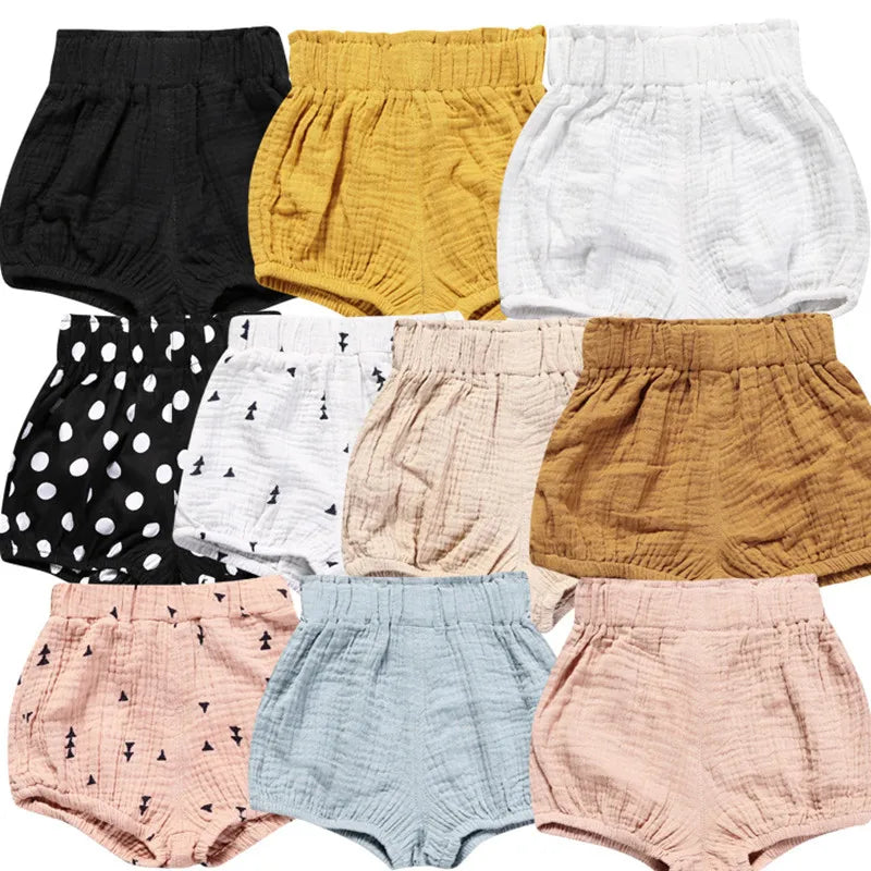 BABY HOUSE - Shorts d'été pour bébés garçons et filles, pantalons PP, vêtements pour enfants, vêtements confortables en coton et lin pour enfants de 3 à 6 ans