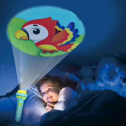 BABY HOUSE - Lampe de poche pour enfants, projecteur, lampe torche, jouet mignon, dessin animé, créativité, livre d'histoire de sommeil, jouet lumineux, jouet d'éducation précoce pour bébé, cadeaux