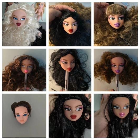 Belle poupée de maquillage Bratzdoll, les filles aiment les poupées mignonnes, tête en plastique