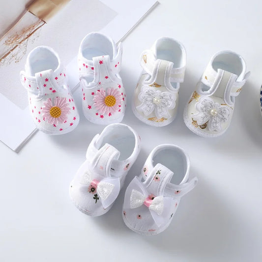 BABY HOUSE - Chaussures de bébé décontractées baskets infantile non glissée semelle douce Sole mignon chaussures de bowknot des filles nouveau-nés