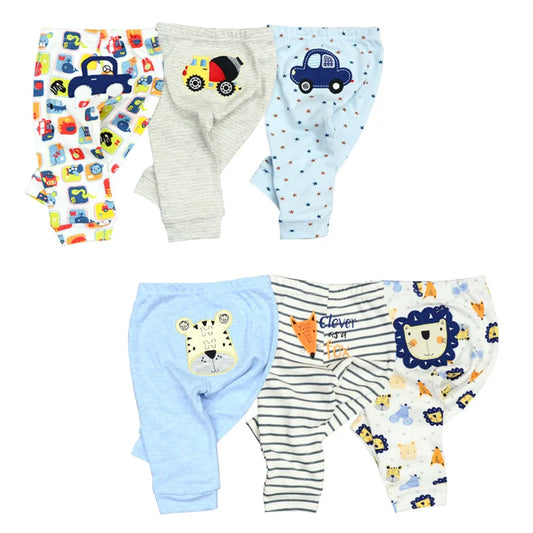 BABY HOUSE -  3/6pcs/lot bébé pantalon coton automne leggings pour garçons filles mi-longueur pantalon bébé