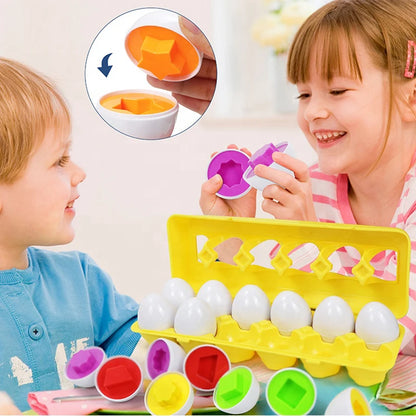 BABY HOUSE - Jouets Montessori pour bébés, jeux de Puzzle d'œufs, jouets pour enfants, œufs de couleur assortie, jouets éducatifs pour enfants de 0 à 3 ans, garçons et filles