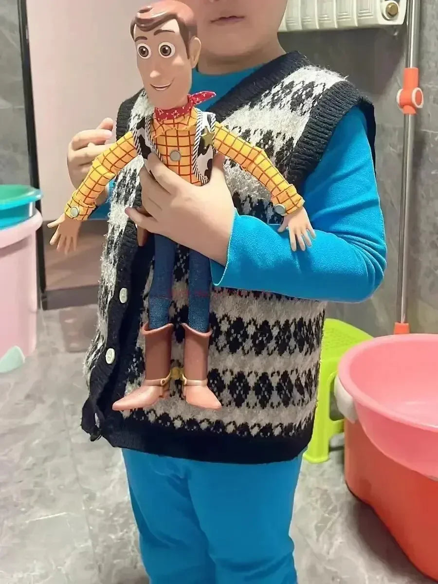 BABY HOUSE - Nouveau Anime Disney jouet Figurines histoire 4 parlant Woody Buzz Jessie Rex modèle poupées Action Figurines décor Collection enfants jouets