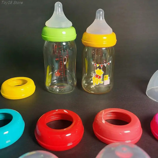 BABY HOUSE - Bouchon et anneau de biberon 1PC adaptés aux biberons de lait à large alésage compatibles avec les accessoires d’alimentation pour bébé au biberon de pigeon 6 * 6,5 cm