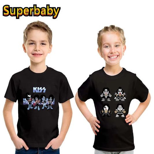 BABY HOUSE - Stormtrooper Fans Kiss Rock Band imprimer mode enfants T-shirt bébé garçons filles vêtements été enfants coton à manches courtes T-shirt