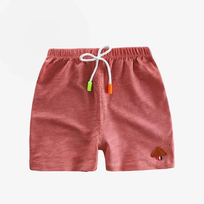 BABY HOUSE - Shorts en coton pour enfants, vêtements pour garçons et filles, solides, respirants, pantalons courts d'été pour bébés, pantalons de sport décontractés, de plage, élastiques