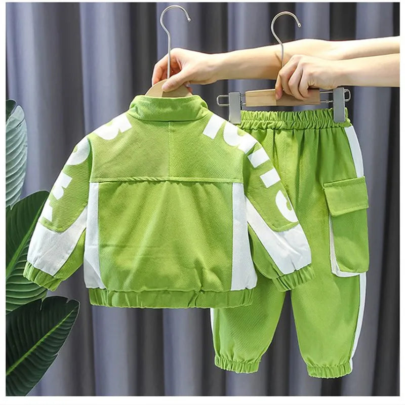 BABY HOUSE - Set de vêtements garçons veste costume de printemps et d'automne Vêtements pour enfants Sportswear Set Baby Baby Coat Pant