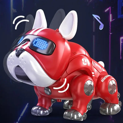 BABY HOUSE - Robot bouledogue Intelligent, musique de danse, chien interactif avec jouets légers pour enfants, jouet d'éducation précoce pour bébés, garçons et filles