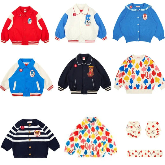 BABY HOUSE - Vestes pour enfants pour filles coréen bebe marque  Nouveau printemps tout-petit bébé manteau dessin animé pull imprimé de gouttes pour enfants vêtements garçons