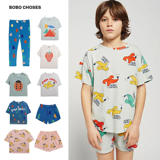 BABY HOUSE - T-shirts d'été pour enfants B.C, hauts décontractés pour enfants, T-shirts à manches courtes pour filles et garçons, vêtements d'extérieur pour bébé.