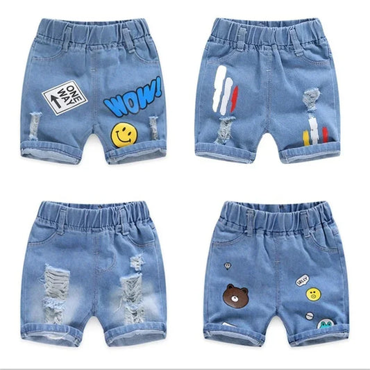 BABY HOUSE - Short en jean pour garçons, pantalon à cinq points, vêtements pour enfants, nouvelle collection été .