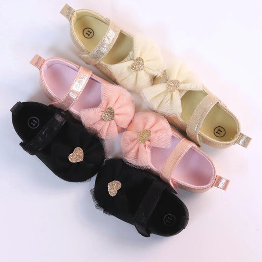 BABY HOUSE - Baby Step Shoes Baby's Première paire de chaussures pour tout-petits Chaussures bébé respirant des filles de mode non glissantes Style de dentelle princesse