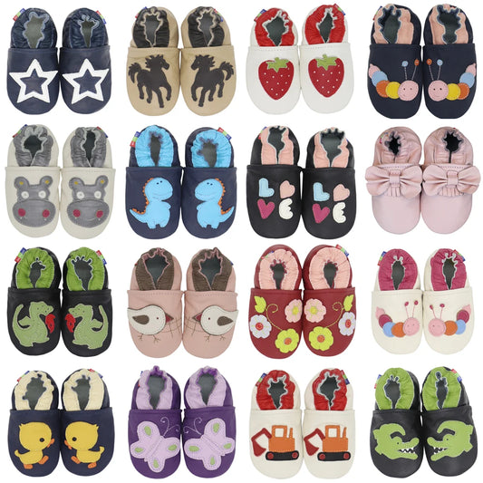 BABY HOUSE - Carozoo Bébé Chaussures En Cuir Enfants Pantoufles Bébé Fille Chaussures Nouveau-né Babi Garçon Prewalker Première Marche Chaussures Pour Bébé