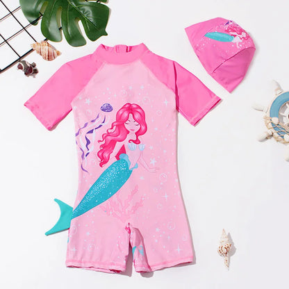 BABY HOUSE - Maillot de bain d'été pour enfants fille maillot de bain une pièce dinosaure sirène garçon et fille enfants vêtements de natation bébé vêtements de bain