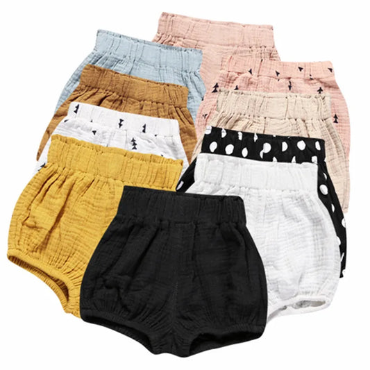 BABY HOUSE - Shorts d'été pour bébés garçons et filles, pantalons PP, vêtements pour enfants, vêtements confortables en coton et lin pour enfants de 3 à 6 ans