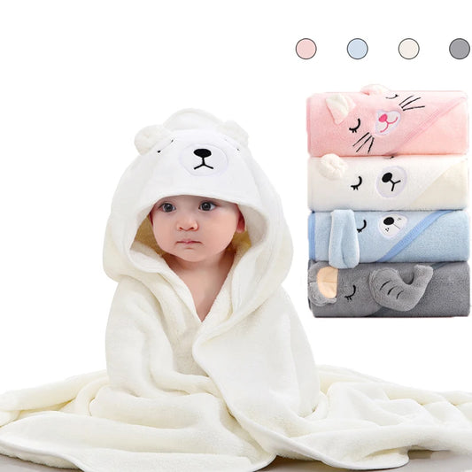 BABY HOUSE - Toddler bébé serviettes à capuche nouveau-né enfants peignoir super doux serviette de bain couverture chaud sommeil lange d'emmaillotage pour nourrissons garçons filles