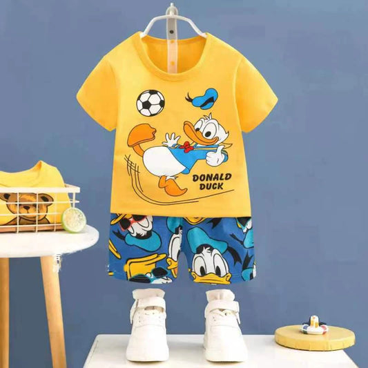 BABY HOUSE - Disney Mickey Donald Duck Clothing Baby Girls Boys Cotton Cotton Suit pour enfants Deux ensembles de vêtements pour bébés NOUVEAU-né les vêtements pour bébé